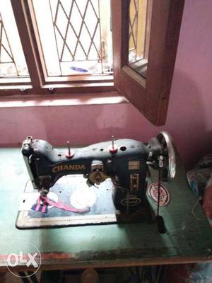 Black Chanda Treadle Sewing Machine