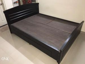 Black Wooden Bed Frame
