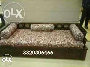 Brown And White Floral Mattress