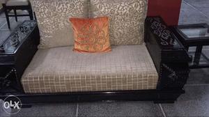 Brown Fabric 7 seater sofa set luxury owner going Abroud