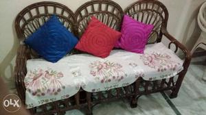 Cane sofa set (3+2) seater along with centre