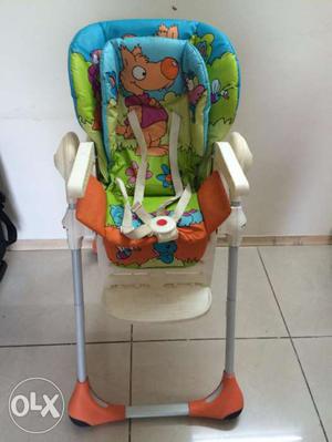 Chicco high chair (1 year old, hardly used) with a colorful