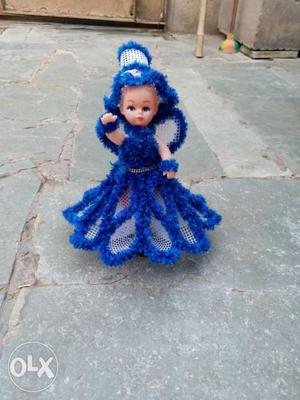 Female In Blue Maxi Dress Doll