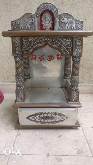 Gray And Brown Wooden Buddha Altar