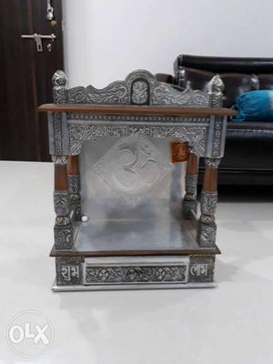 Gray And Brown Wooden Puja Altar