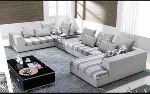 Grey U Sectional Sofa