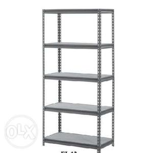 Grey metal 4- layer shelf/metal rack