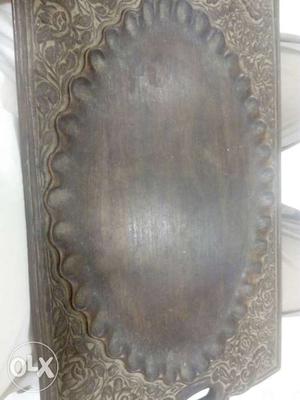 Intricately carved genuine Rosewood tray, without