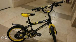 Kid's Black And Yellow Bicycle few months old