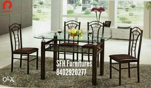 New 4 Seater Beautiful Dining Table with 4 chairs