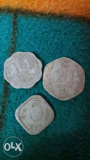Old 20 paia. 10 paisa n 5 paisa for sale.