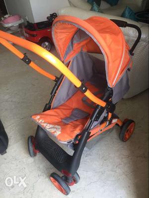 Orange And Black Stroller