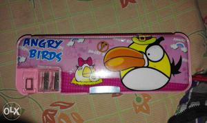 Pink Angry Birds Pencil Case