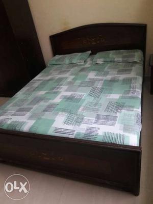 Real wood double bed available excellent