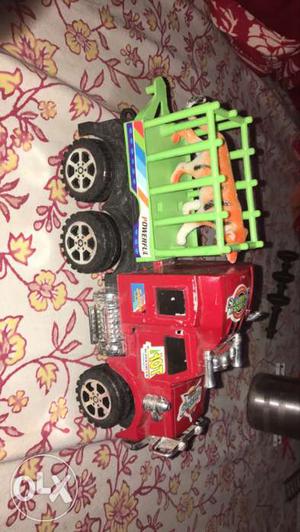 Red And Green Toy Truck
