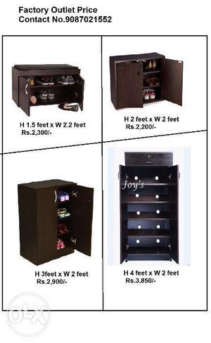 Shoe cabinet available in 4 sizes.
