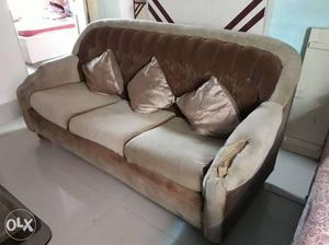 Sofa, 3 seater with cushion and cover in as is