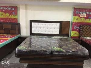Two Black Bed Mattresses