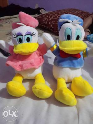 Two Donald Duck And Daisy Duck Plush Toys