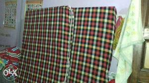 Two Red-and-white Gingham Mattress