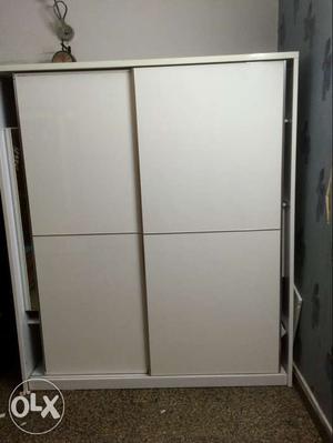 White Wooden Sliding Door Cabinet