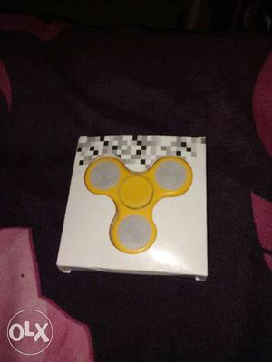 Yellow Fidget Spinner With Box