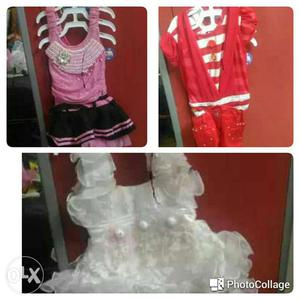 1 - 2 years Pack of 3 dresses 600 rs per dress 250 rs