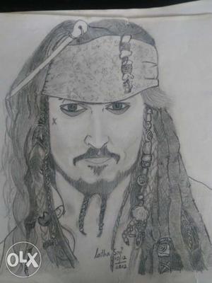 A sketch of Johnny Depp.