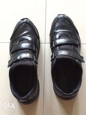 Bata Boys School Shoes-Black-Size -8
