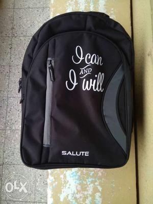 Black And Gray Salute Backpack