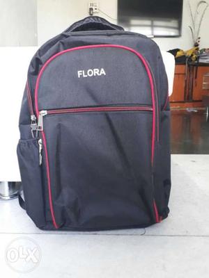 Black And Red Flora Backpack.A bit negotiable.