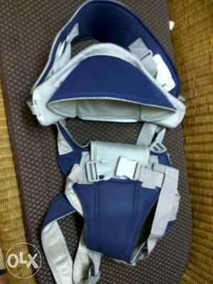 Gray And Navy-blue Baby Carrier