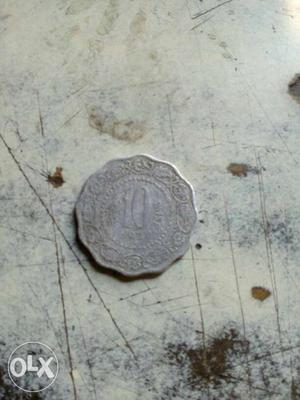 Indian old 10 paise 