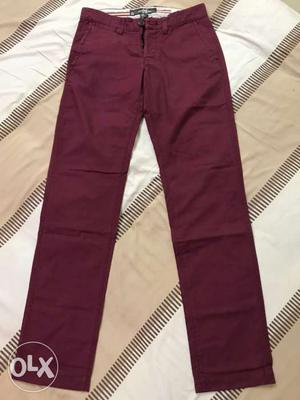 Maroon chinos size 30 from H&M bought from Myntra