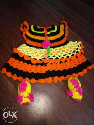 New Fresh Handmade Frock and socks.. for Girls (1 to 2 yrs)
