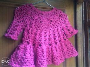 New hand made woolen baby dress. deiver all over