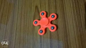 Orange 5-lobed Fidget Hand Spinner