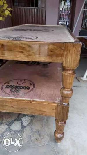 Rectangular Brown Wooden Table