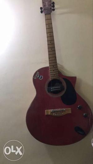 Red colour guitar