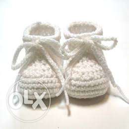 Toddler's Pair Of White Knit Shoes