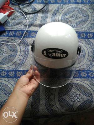 White S Amer Shorty Helmet