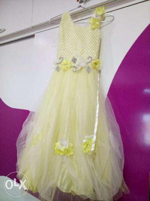 Yellow Gown for Kid 5 years