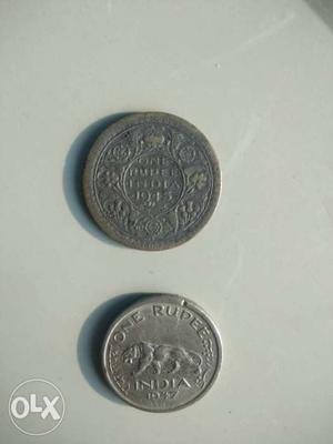 $ale $ale Indian 1Rs 2coins for sale  and