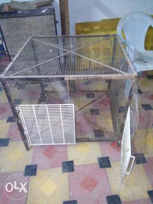 Black And White Pet Cage