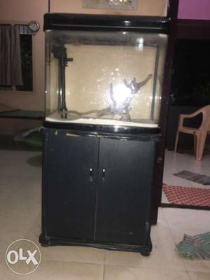 Black Fish Tank With Cabinet