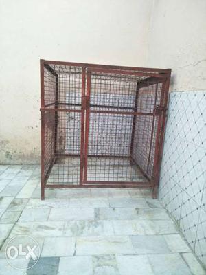 Brown Metal Wired Pet Cage