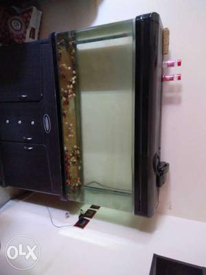 Large Fish Tank with stand and decor goodies