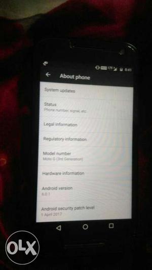 One year old mine condition Moto g3 for detail