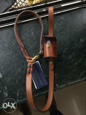 RL EXPORT Brown Leather Belt FOR DOG