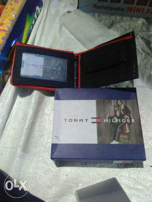 Black Tommy Hilfiger Bi-fold Wallet With Box